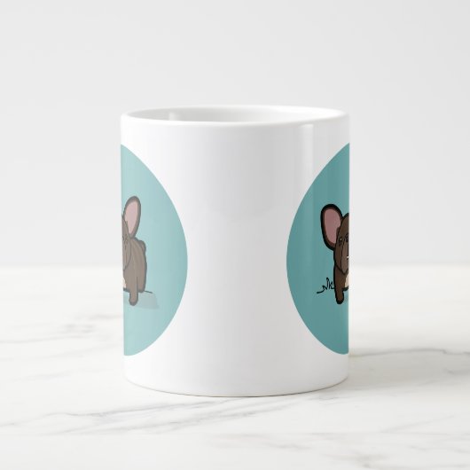 Brindle Frenchie Extra Grote Beker (Voorkant)