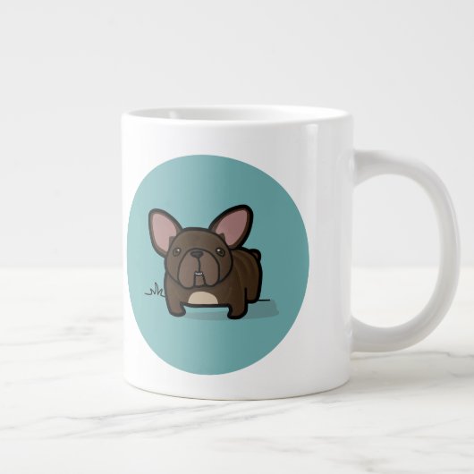 Brindle Frenchie Extra Grote Beker (Rechts)