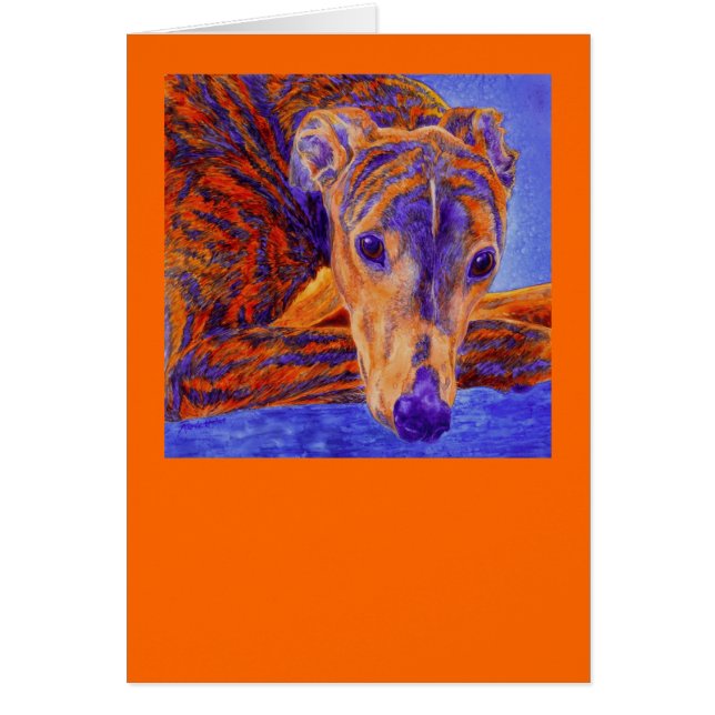 Brindle Greyhound Card #2 - "Ace" (Voorkant)