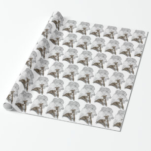 Brindle Greyhound Dog Art Cadeaupapier