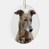 Brindle Greyhound Keramisch Ornament (Rechts)