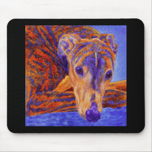 Brindle Greyhound Mousepad - "Ace" Muismat