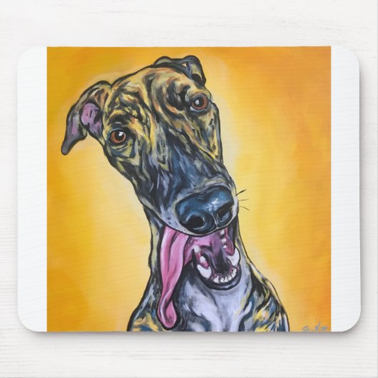 Brindle Greyhound Muismat (Voorkant)