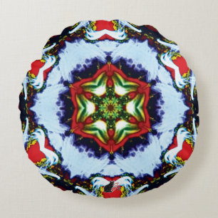 Brindle Kaleidoscope Rond Kussen