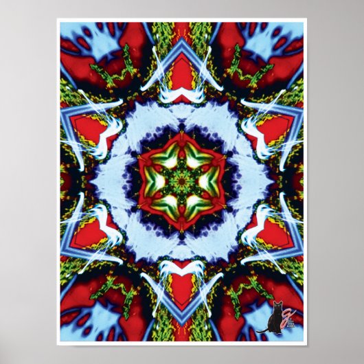 Brindle Kinetic Collage Kaleidoscope Poster (Voorkant)