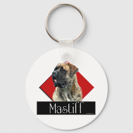 Brindle Mastiff Diamond Sleutelhanger (Voorkant)