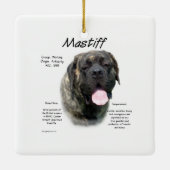Brindle Mastiff Geschiedenis Keramisch Ornament (Achterkant)