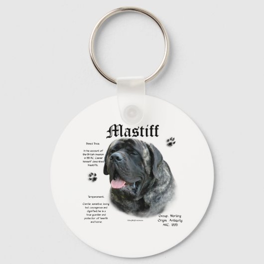 Brindle Mastiff History Sleutelhanger (Voorkant)