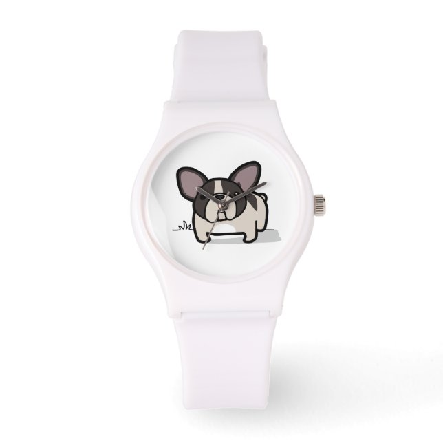 Brindle Pied Frenchie Horloge (Voorkant)