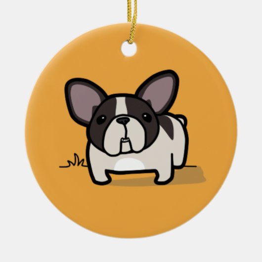 Brindle Pied Frenchie Keramisch Ornament (Voorkant)