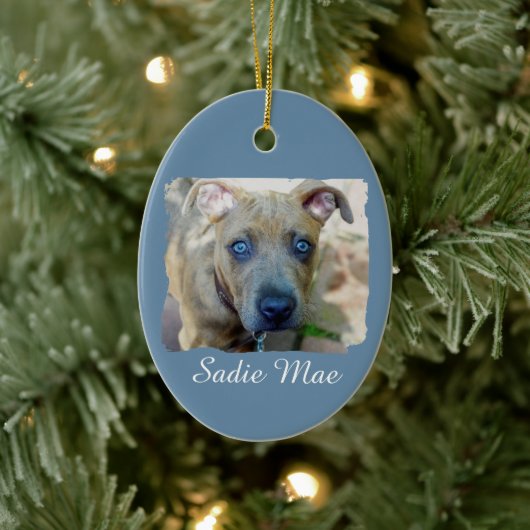 Brindle Pit Bull Puppy van Shirley Taylor Keramisch Ornament (Boom)