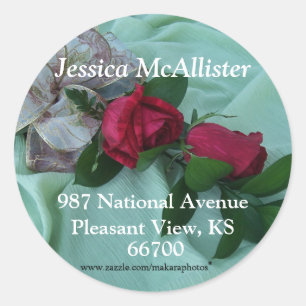 BrindleRoseSticker-pas aan Ronde Sticker