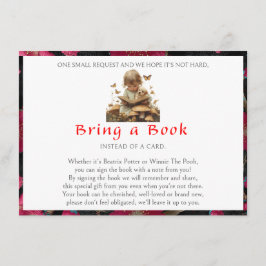 Bring a Book Baby Girl Puppy Red Flowers   Informatiekaartje
