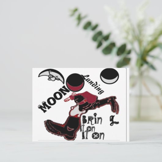 Bring It On - Speelse kerst- en ruimtemashup Briefkaart (Staand voorkant)