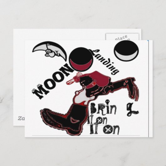 Bring It On - Speelse kerst- en ruimtemashup Briefkaart (Voorkant / Achterkant)