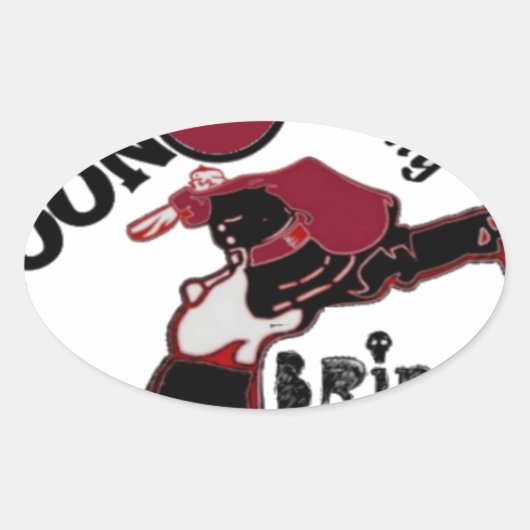 Bring It On - Speelse kerst- en ruimtemashup Ovale Sticker (Voorkant)