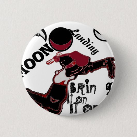 Bring It On - Speelse kerst- en ruimtemashup Ronde Button 5,7 Cm (Voorkant)