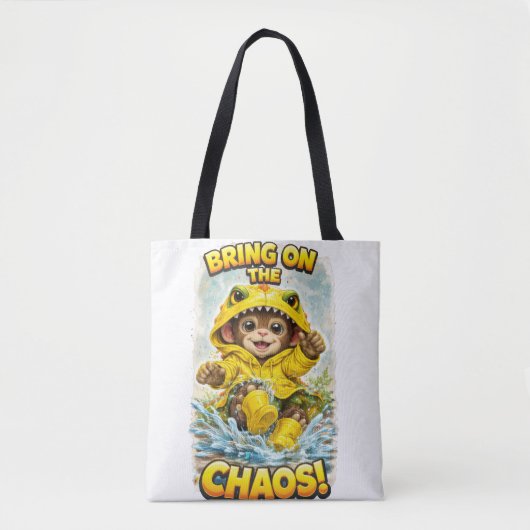 Bring on the Chaos Cute Dino Tote Bag (Devant)