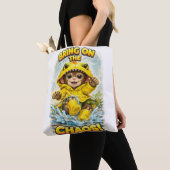 Bring on the Chaos Cute Dino Tote Bag (De près)