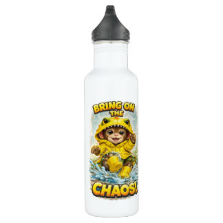 Bring on the Chaos Cute Dino Water Bottle Waterfles