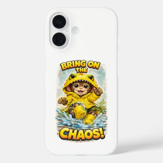 Bring on the Chaos iPhone Case Cute Dino (Achterkant)