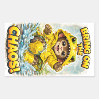 Bring on the Chaos Sticker Cute Dino