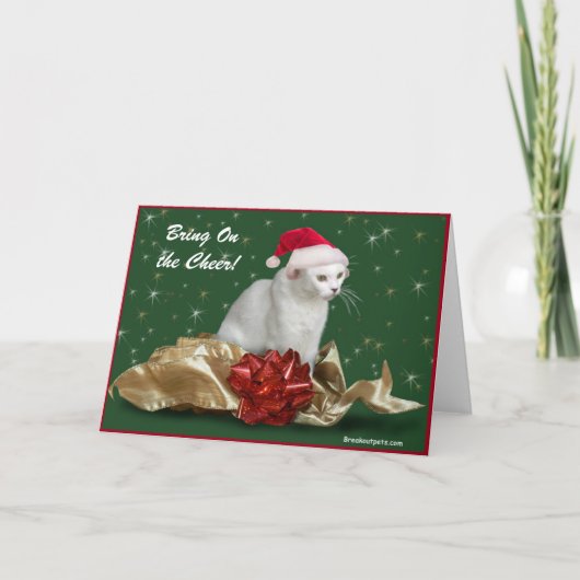 "Bring On The Cheer" Vakantie Kaart (Voorkant)