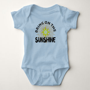Bring On The Sunshine Design - Baby Jersey Bodysui Romper