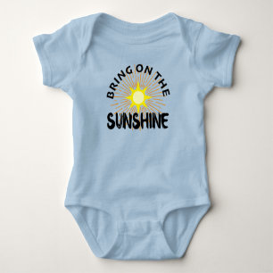Bring On The Sunshine Design - Baby Jersey Bodysui Romper