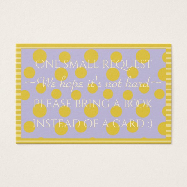 BringABook "Gold/Lavender" Insérer carte/Personnal (Devant)