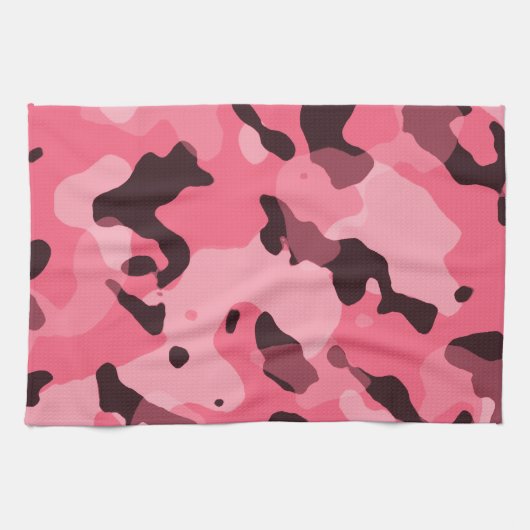 Brink Roze Camo; Camouflage Theedoek (Horizontaal)
