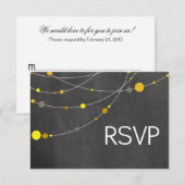 Brins de style RSVP tableau noir jaune (Devant / Derrière)