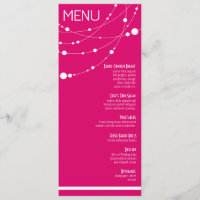 Brins élégants épousant le fuschia du menu |