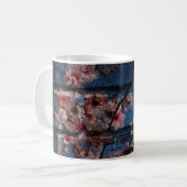 Brique Bleue et Fleur Mug (Devant gauche)