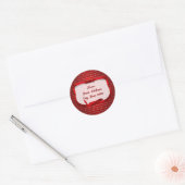Brique et ruban rouge avec étiquette Noël (Enveloppe)