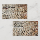 brique pavant le carte de visite de conception (Devant / Derrière)