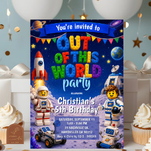 Briques Colorées Invitation d'anniversaire dans l'