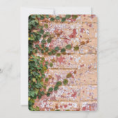 Briques peintes Carte RSVP Mariage Lierre Vert Arr (Dos)