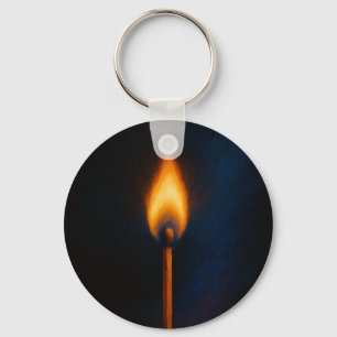 Briquet Allumette Flamme Porte-Clés