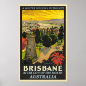 Brisbane, affiche de voyage Australie (Devant)