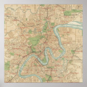 Brisbane and Inner Suburbs Map, 1920 Poster (Voorkant)
