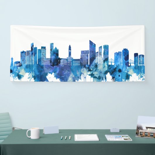 Brisbane Australia Skyline Blue Spandoek (Beurs)