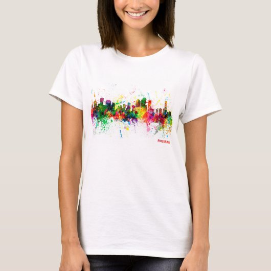 Brisbane Australia Skyline T-shirt (Voorkant)