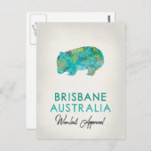 Brisbane Australia Wombat Briefkaart (Voorkant / Achterkant)