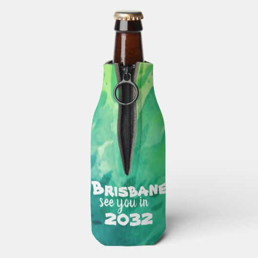 Brisbane Australië, 2032, Kangoeroe, Aussie Spirit Flesjeskoeler (Fles Achterkant)