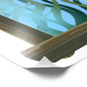 Brisbane Australie poster de voyage tropical (Coin)