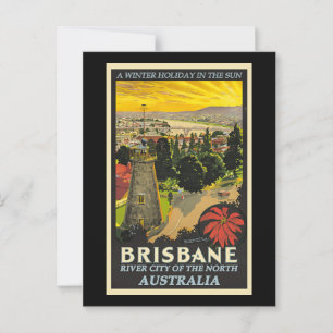 Brisbane, Australië reisposter Briefkaart