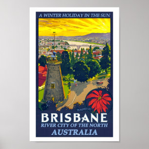 Brisbane, Australië, River City of the North Poster