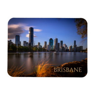 Brisbane, Australië Skyline vanaf de overkant van Magneet