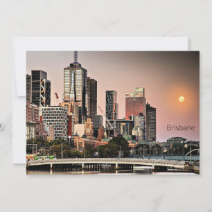 Brisbane, Australië stadsgezicht Feestdagenkaart